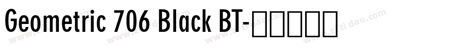 Geometric 706 Black BT字体转换